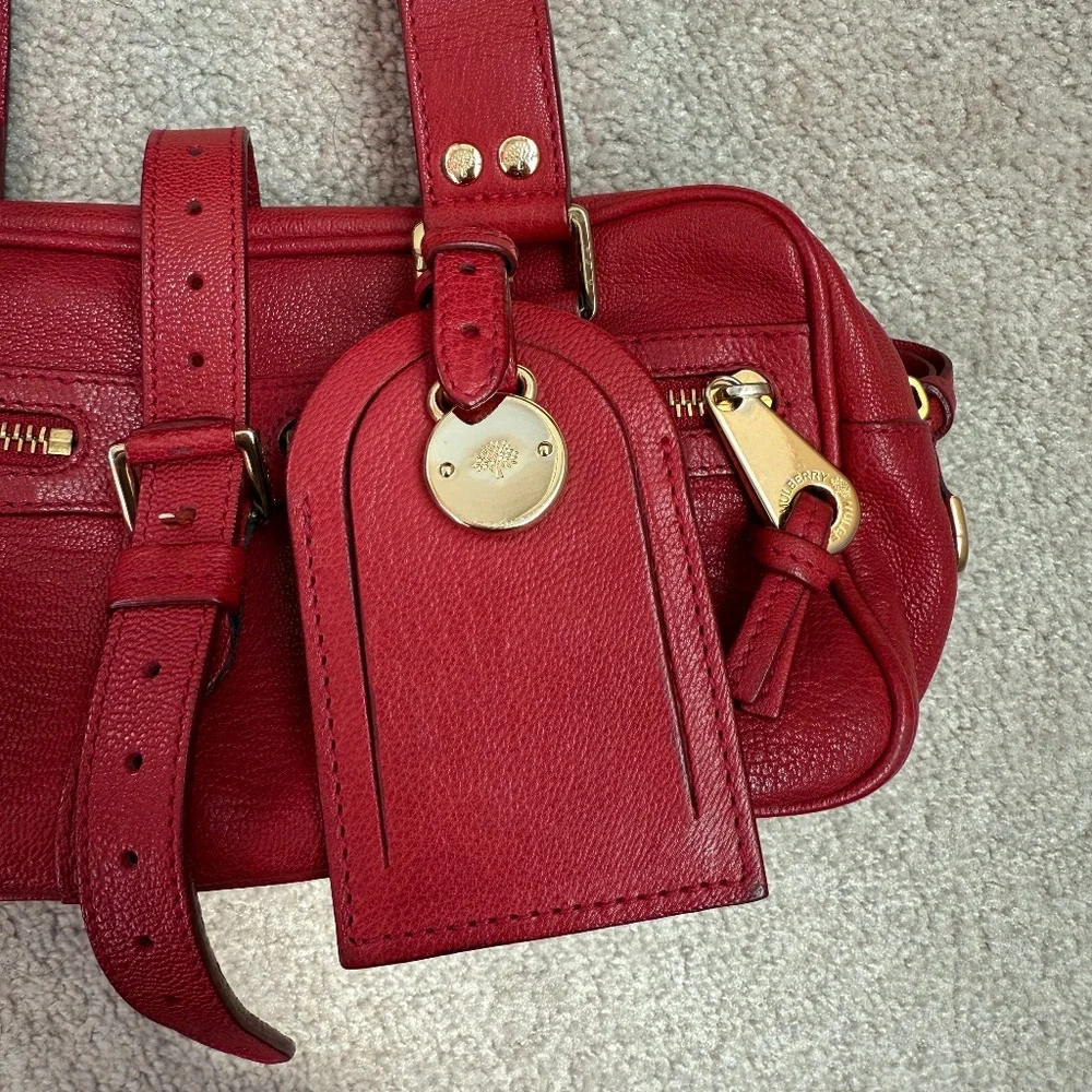 Authentic Mulberry Mabel Bag, red leather - Picture 7 of 13